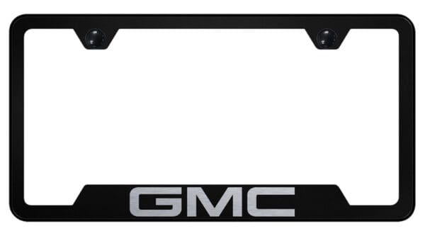 GMC Laser Etched Logo Cut-Out License Plate Frame