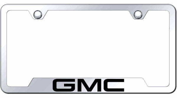 GMC Mirrored Chrome Stainless Steel License Plate Frame - GF.GMC.EC