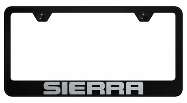 GMC Sierra Black Stainless Steel License Plate Frame