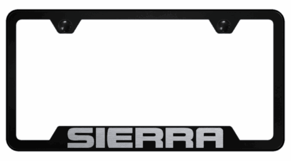 GMC Sierra Laser Etched Logo Notched License Plate Frame Official Licensed