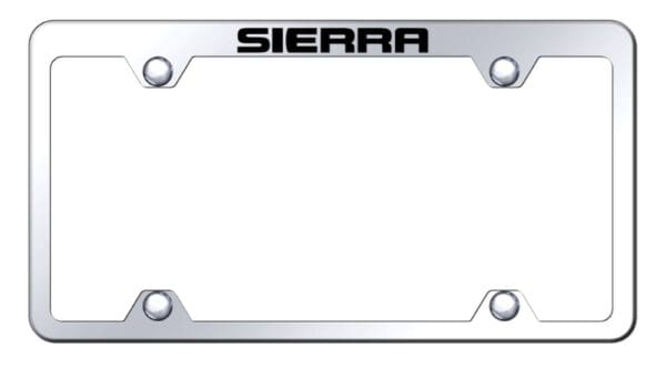 GMC Sierra Logo Stainless Steel Wide Body Truck License Plate Frame (Chrome)