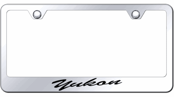 GMC Yukon Laser Etched Script Logo Chrome License Plate Frame Official Licensed