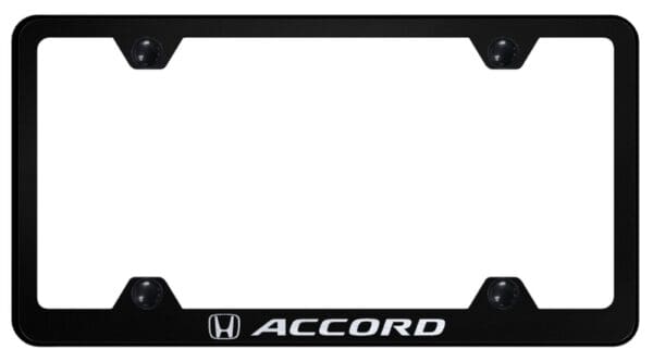Honda Accord Laser Etched Stainless Steel Wide Body License Plate Frame