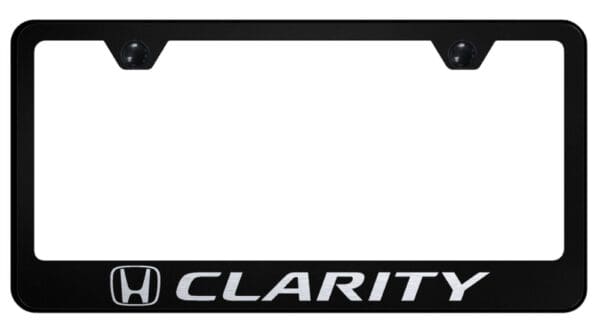 Honda Clarity Laser Etched Logo Stainless Steel License Plate Frame