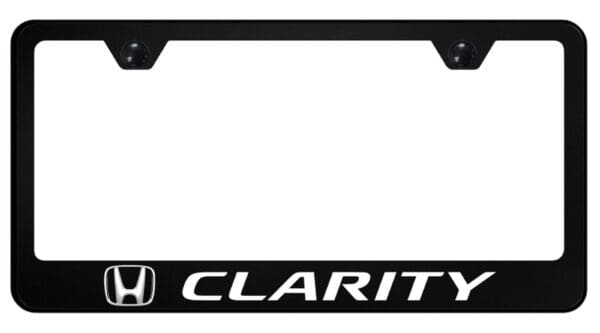 Honda Clarity UV Print Polycarbonate License Plate Frame (Black)