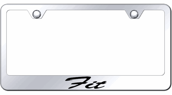 Honda Fit Laser Etched Script Logo Chrome License Plate Frame Official Licensed