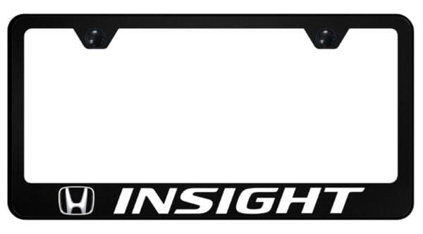 Honda Insight UV Print Polycarbonate License Plate Frame (Black)