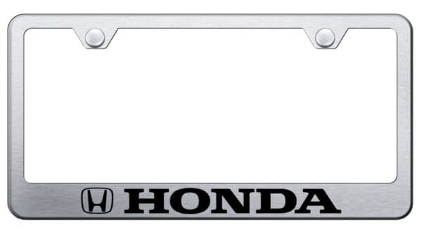 Honda Laser Etched Logo Stainless Steel License Plate Frame