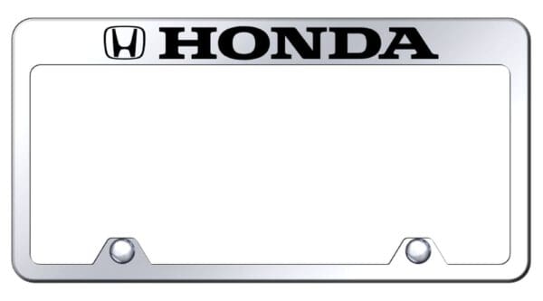 Honda Laser Etched Logo Stainless Steel Truck License Plate Frame (Chrome)