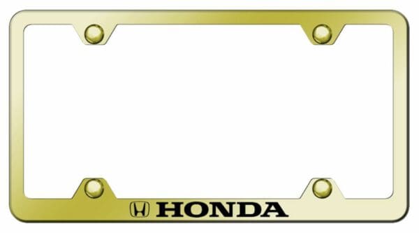 Honda Mirrored Gold Stainless Steel License Plate Frame