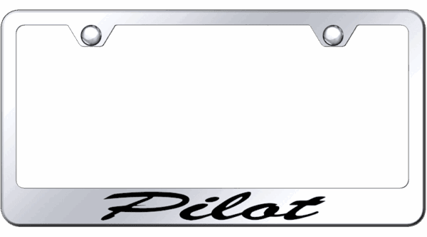 Honda Pilot Laser Etched Script Logo Chrome License Plate Frame Official License