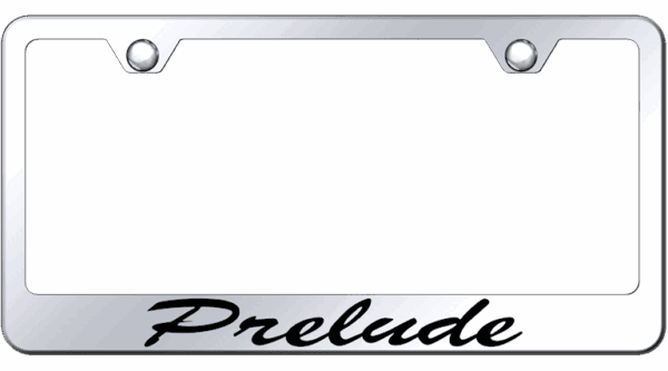 Honda Prelude Etched Script Logo Chrome License Plate Frame Official Licensed