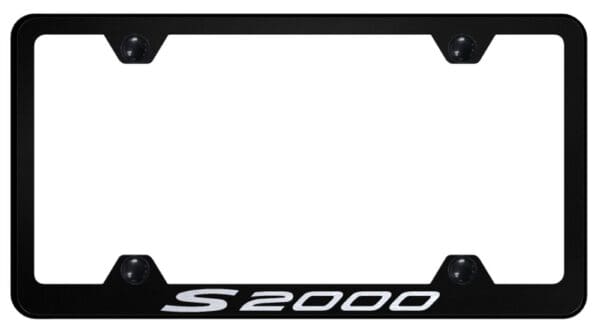 Honda S2000 Laser Etched Stainless Steel Wide Body License Plate Frame