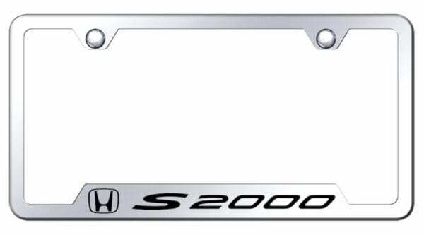 Honda S2000 Mirrored Chrome Stainless Steel License Plate Frame - GF.S20.EC