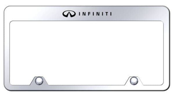 Infiniti Laser Etched Logo Stainless Steel Truck License Plate Frame (Chrome)