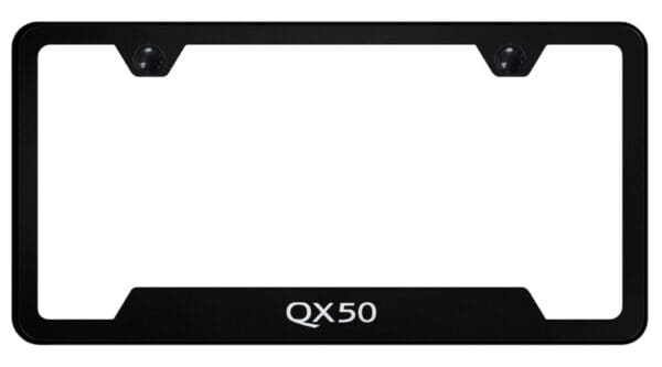 Infiniti QX50 Laser Etched Logo Cut-Out License Plate Frame