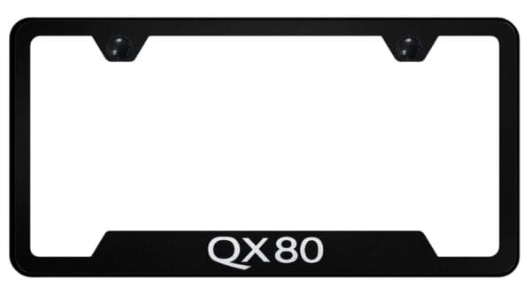Infiniti QX80 Laser Etched Logo Cut-Out License Plate Frame
