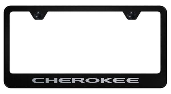 Jeep Cherokee Laser Etched Logo Stainless Steel License Plate Frame