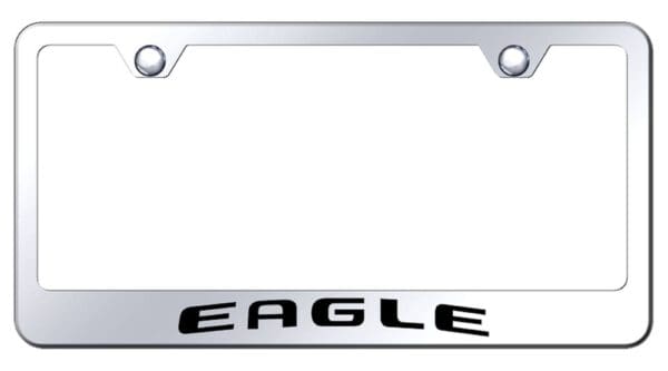 Jeep Eagle Laser Etched Logo Stainless Steel License Plate Frame (Chrome)