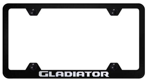 Jeep Gladiator Laser Etched Logo Wide Body License Plate Frame