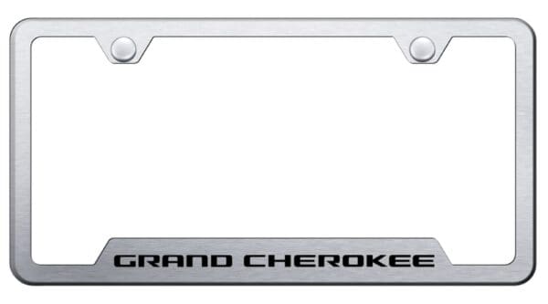 Jeep Grand Cherokee Laser Etched Logo Cut-Out License Plate Frame