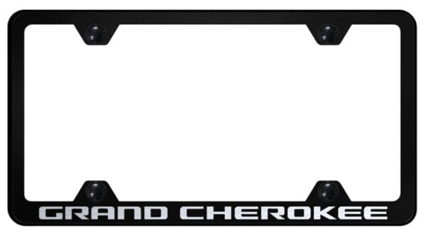 Jeep Grand Cherokee Laser Etched Logo Wide Body License Plate Frame