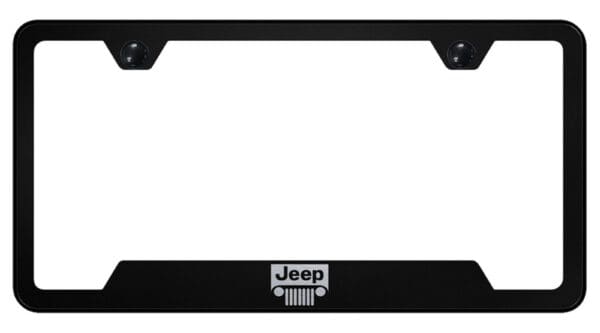 Jeep Grill Laser Etched Logo Cut-Out License Plate Frame