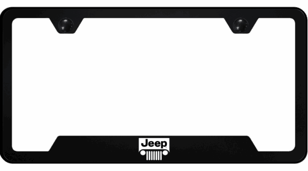 Jeep Grill Polycarbonate Notched License Plate Frame Official Licensed