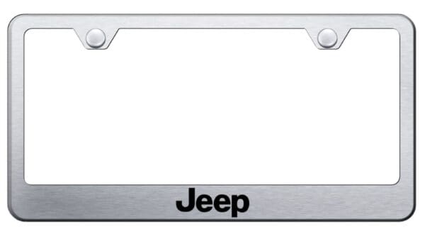 Jeep Laser Etched Logo Stainless Steel License Plate Frame