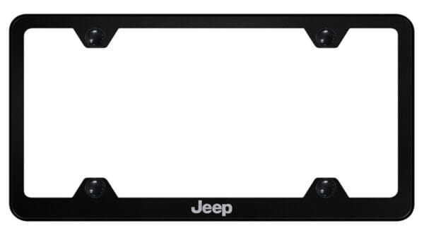 Jeep Laser Etched Logo Stainless Steel Wide Body License Plate Frame