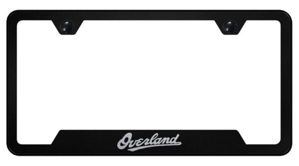Jeep Overland Laser Etched Logo Cut-Out License Plate Frame
