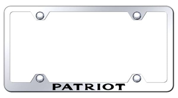 Jeep Patriot Laser Etched Logo Wide Body License Plate Frame (Chrome)