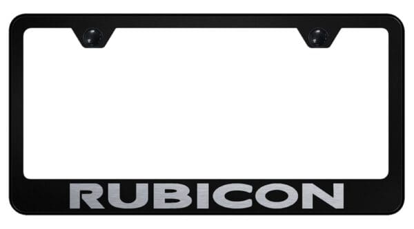 Jeep Rubicon Laser Etched License Plate Frame (Black)