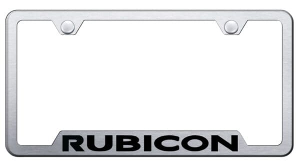 Jeep Rubicon Laser Etched Logo Cut-Out License Plate Frame