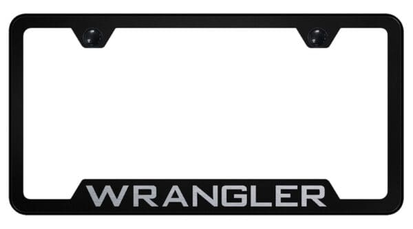 Jeep Wrangler Laser Etched Logo Cut-Out License Plate Frame