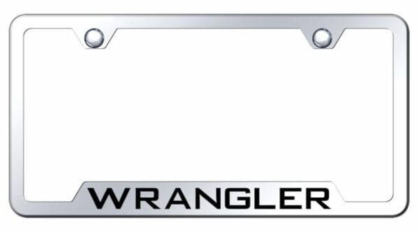 Jeep Wrangler Mirrored Chrome Stainless Steel License Plate Frame - GF.WRA.EC