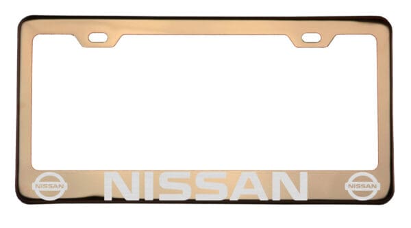 Laser Engraved Fit Nissan Car Rose Gold License Plate Frame T304 Stainless Steel