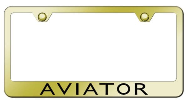 Lincoln Aviator Laser Etched Logo Stainless Steel License Plate Frame