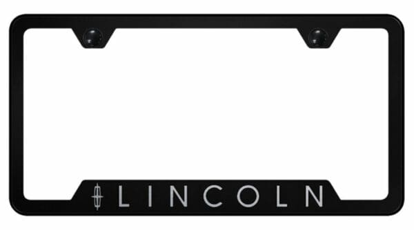 Lincoln Black Stainless Steel License Plate Frame - GF.LIN.EB