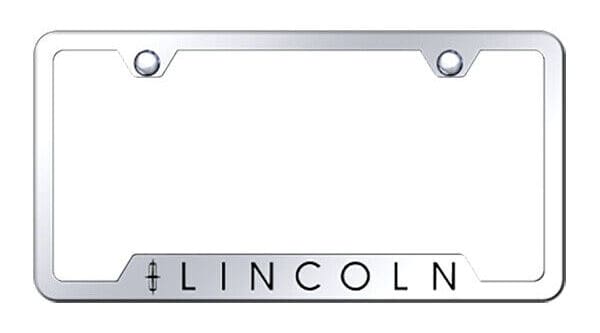 Lincoln Laser Etched Cut-Out Mirrored Chrome License Plate Frame