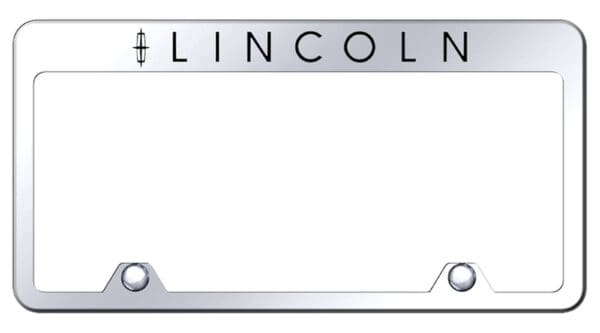 Lincoln Laser Etched Logo Stainless Steel Truck License Plate Frame (Chrome)