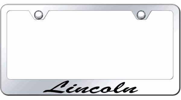 Lincoln Laser Etched Script Logo Chrome License Plate Frame Official Licensed