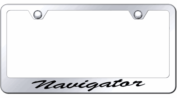 Lincoln Navigator Etched Script Logo Chrome License Plate Frame Official License