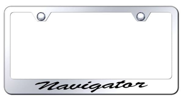 Lincoln Navigator Laser Etched Script License Plate Frame (Chrome)
