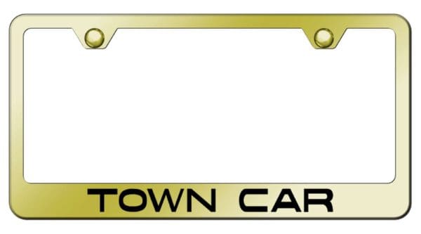 Lincoln Town Car Laser Etched Logo Stainless Steel License Plate Frame