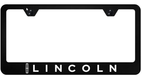 Lincoln UV Print Polycarbonate License Plate Frame (Black)