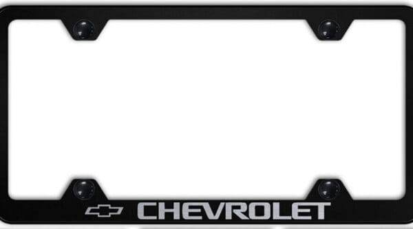 Name and Logo Stainless Steel Wide Body License Plate Frame for Chevrolet