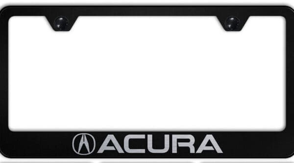 Name and Logo Stainless Steel Wide Bottom License Plate Frame for Acura