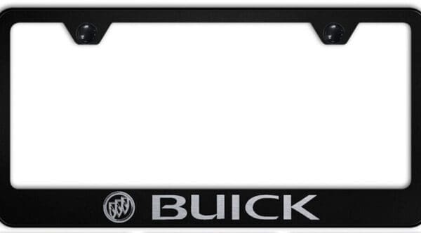 Name and Logo Stainless Steel Wide Bottom License Plate Frame for Buick