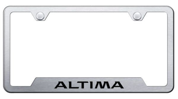 Nissan Altima License Plate Frame Brushed (Chrome)